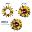 Nana, Mom, Auntie Family Sunflower - Personalized Custom Shaped Car Visor Clip