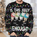 Hanging Cats Is This Jolly Enough - Personalized Unisex Ugly Sweater