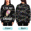 Hanging Cats Is This Jolly Enough - Personalized Unisex Ugly Sweater