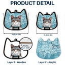 Stained Glass Cat - Personalized Window Hanging Suncatcher Ornament