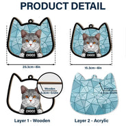 Chat en vitrail - Ornement attrape-soleil personnalisé à suspendre à une fenêtre 