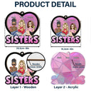 We Are Besties Sisters Forever - Personalized Window Hanging Suncatcher Ornament