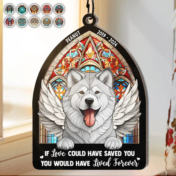 Stained glass dog couple in outlet love