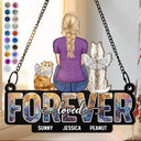 Memorial Pet Forever Loved - Personalized Window Hanging Suncatcher Ornament