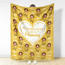 Custom Photo Funny Kid Faces For Grandma, Mom - Personalized Fleece Blanket, Sherpa Blanket