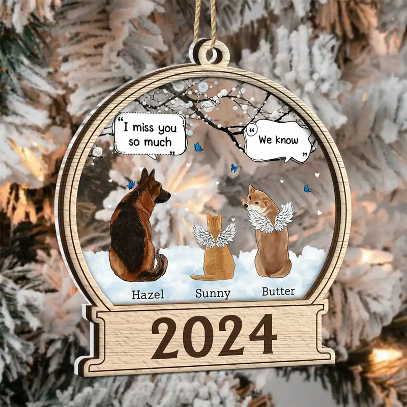 Ils parlent encore de toi - Ornement personnalisé à 2 couches 