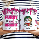 Meowy Catmas Funny Cartoon Cats - 3D Inflated Effect Printed Mug, Personalized White Edge-to-Edge Mug