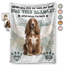 Couverture photo personnalisée pour chien et chat « Quand tu me manques » - Couverture polaire personnalisée, couverture Sherpa