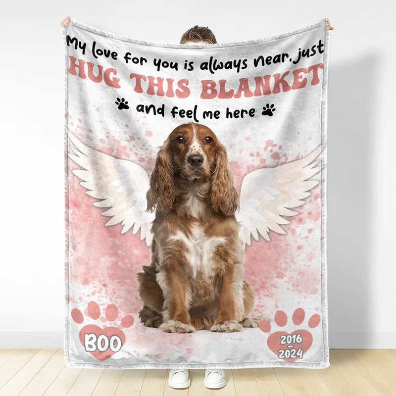 Couverture photo personnalisée pour chien et chat « Quand tu me manques » - Couverture polaire personnalisée, couverture Sherpa