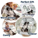 Couverture photo personnalisée pour chien et chat « Quand tu me manques » - Couverture polaire personnalisée, couverture Sherpa