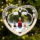 Memorial Dog Cat You Were My Favorite Hello & Hardest Goodbye - Personalized 2-Layered Mix Ornament