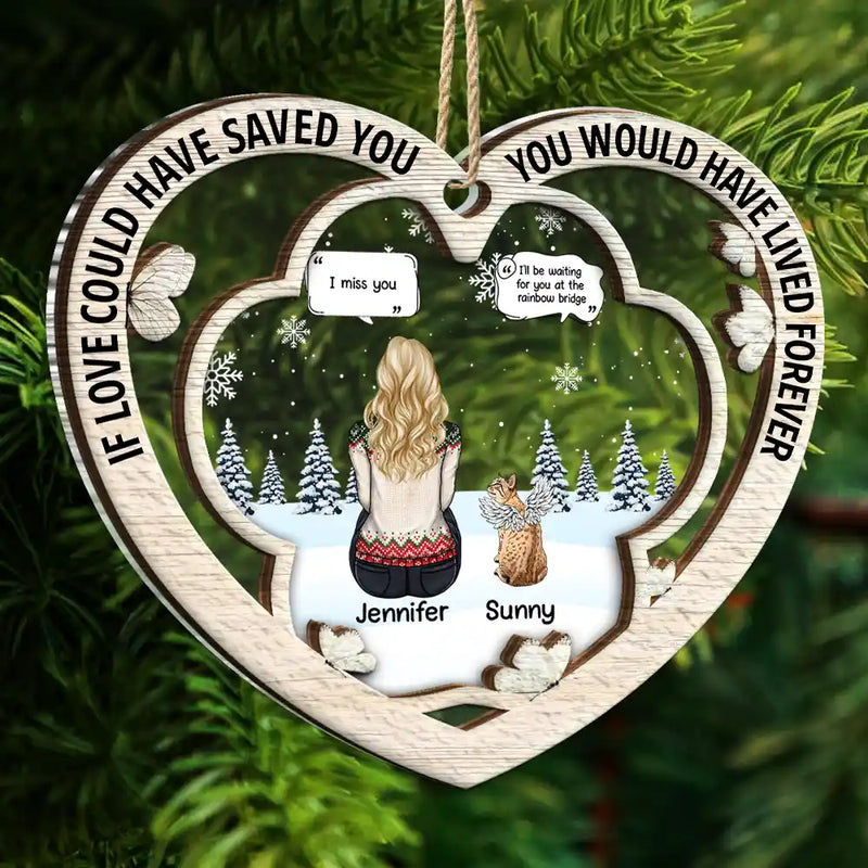 Memorial Dog Cat You Were My Favorite Hello & Hardest Goodbye - Personalized 2-Layered Mix Ornament