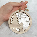 Memorial Dog Sending Christmas Wishes Over The Rainbow Bridge - Personalized Mirror Ornament