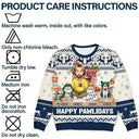 Pet Lovers - Happy Great Pawlidays Christmas Dogs Cats Pets - Personalized Unisex Ugly Sweater