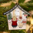 Memorial, Pet Lovers - Our House Is Not The Same Without Your Paw Prints Memorial Dog Cat Christmas - Personalized Custom Shaped Wooden Ornament