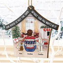 Memorial, Pet Lovers - Our House Is Not The Same Without Your Paw Prints Memorial Dog Cat Christmas - Personalized Custom Shaped Wooden Ornament