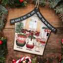 Memorial, Pet Lovers - Our House Is Not The Same Without Your Paw Prints Memorial Dog Cat Christmas - Personalized Custom Shaped Wooden Ornament