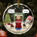 Memorial, Pet Lovers - Memorial Dog Cat Our House Is Not The Same Without Your Paw Prints In It - Personalized Circle Glass Ornament