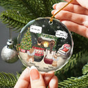 Memorial, Pet Lovers - Memorial Dog Cat Our House Is Not The Same Without Your Paw Prints In It - Personalized Circle Glass Ornament