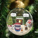 Memorial, Pet Lovers - Memorial Dog Cat Our House Is Not The Same Without Your Paw Prints In It - Personalized Circle Glass Ornament