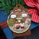 Memorial, Pet Lovers - Memorial Dog Cat Our House Is Not The Same Without Your Paw Prints In It - Personalized Circle Glass Ornament