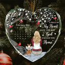 Memorial, Pet Lovers - Memorial Dog Cat The Day God Called You Home Calendar - Personalized Heart Shaped Glass Ornament