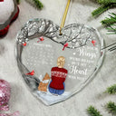 Memorial, Pet Lovers - Memorial Dog Cat The Day God Called You Home Calendar - Personalized Heart Shaped Glass Ornament