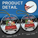 Pet Lovers, Dog Lovers, Cat Lovers - Dogs Cats Have Yourself A Furry Little Christmas - Personalized Circle Glass Ornament