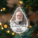 Memorial,Christmas,Custom Photo,Sad - Custom Photo In Loving Memory - Personalized Custom Shaped Acrylic Ornament