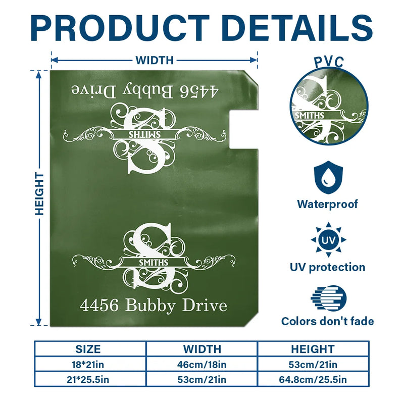 Family Name Monogram - Personalized Mailbox Cover