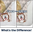 Pet Lovers,Pet Mom,Dog Lovers,Cat Lovers,Happy - My Cat Dog Cuddling Blanket Peeking - Personalized Fleece Blanket, Sherpa Blanket