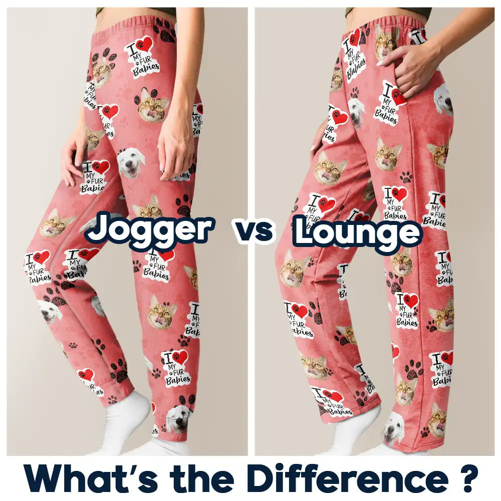 Pet Lovers - Custom Photo I Love My Dogs - Personalized Pajama Pants