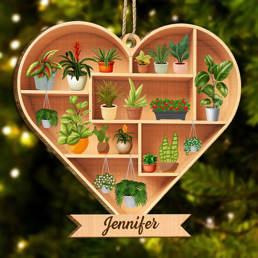 Gardener Plant Lover - Personalized Custom Shaped Wooden Ornament