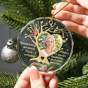 Memorial, Family - Custom Photo Memorial Remembering You Is Easy - Personalized Circle Glass Ornament