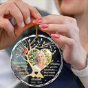 Memorial, Family - Custom Photo Memorial Remembering You Is Easy - Personalized Circle Glass Ornament