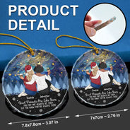 Gift For Bestie - Good Friends Are Like Stars - Personalized Circle Glass Ornament