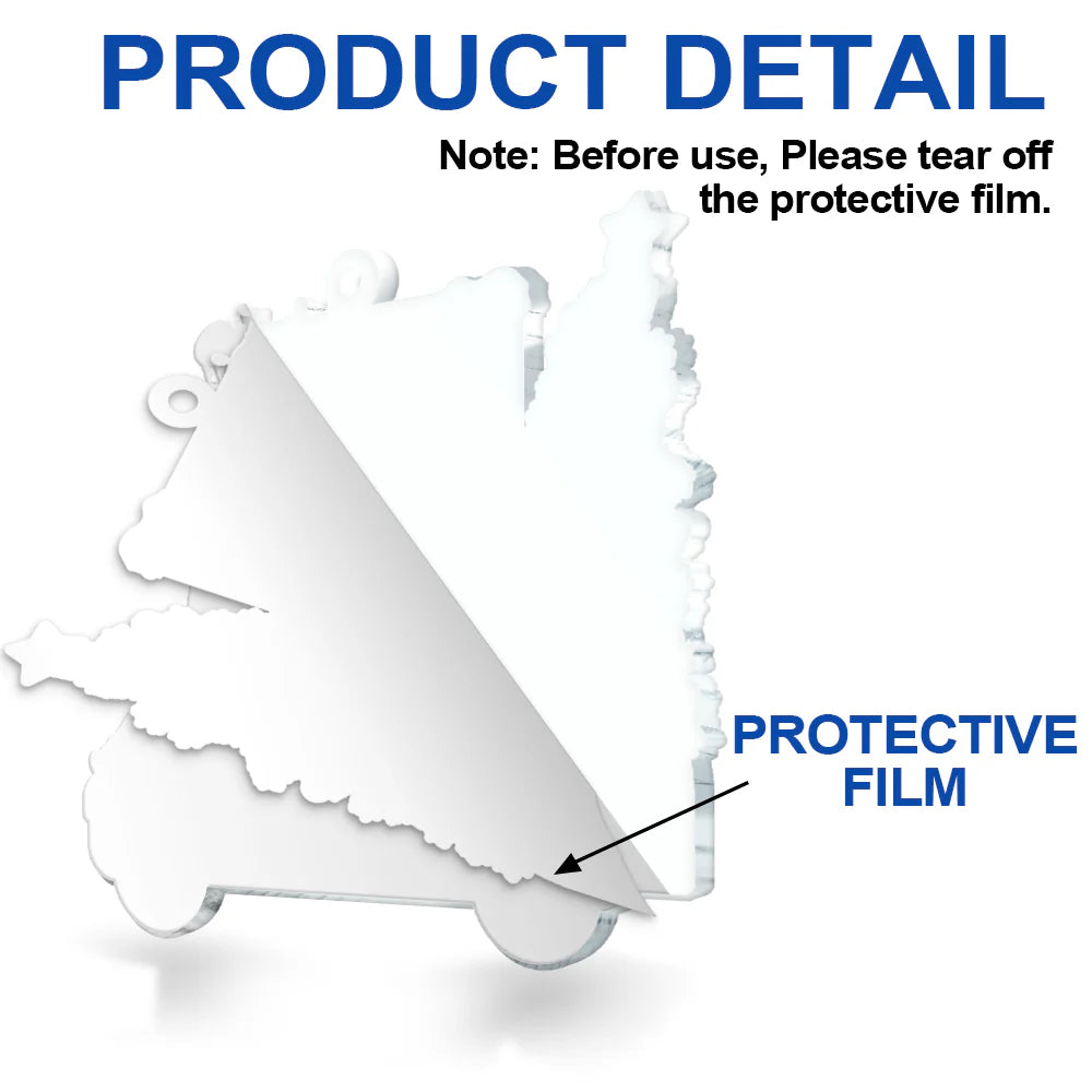 Voiturette de golf personnalisée avec photo humoristique - Décoration acrylique personnalisée 