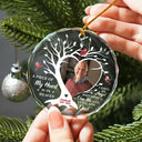 Memorial - Custom Photo A Piece Of My Heart Is In Heaven Memorial - Personalized Circle Glass Ornament