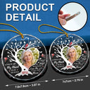 Memorial - Custom Photo A Piece Of My Heart Is In Heaven Memorial - Personalized Circle Glass Ornament