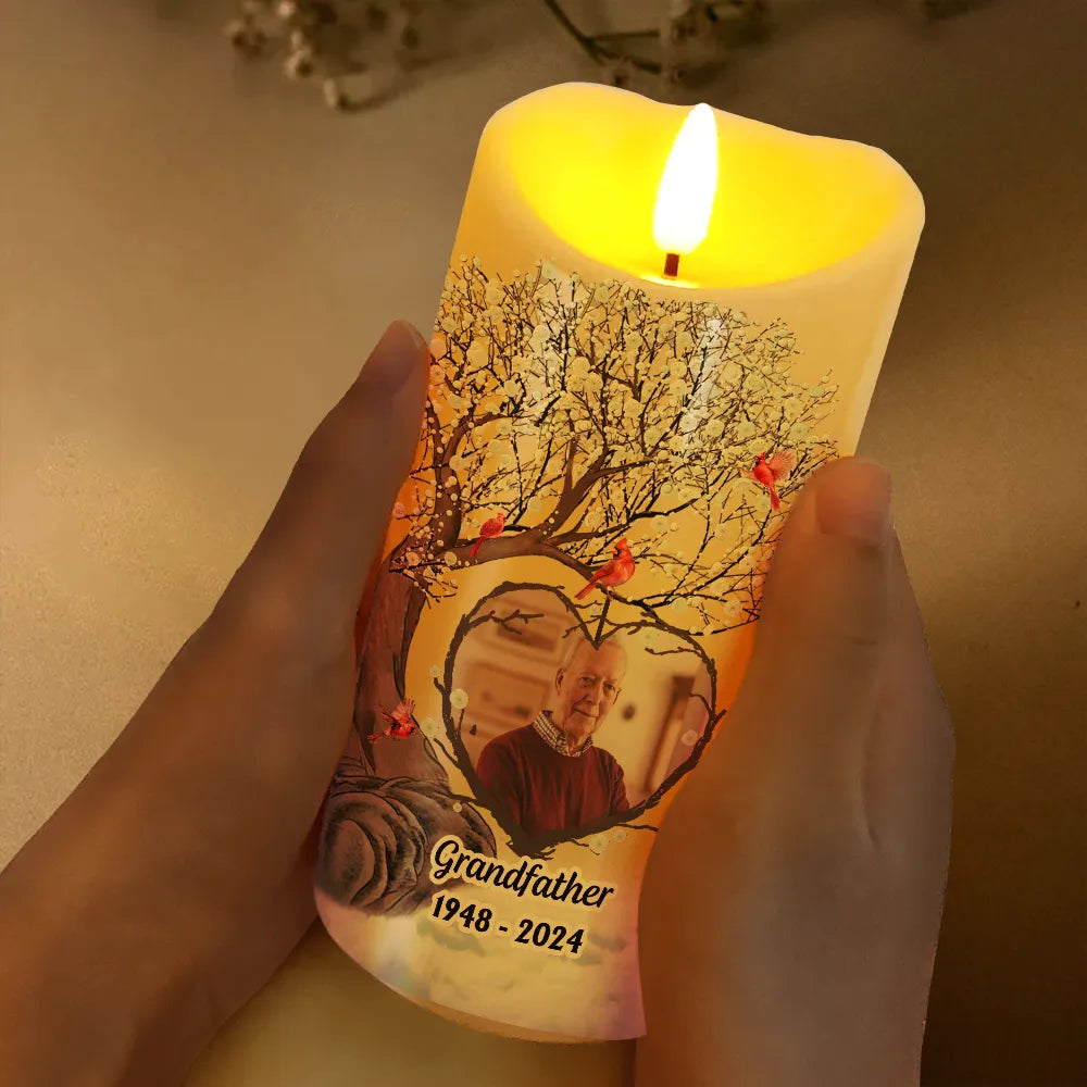 Memorial - Custom Photo Calendar The Day God Called You Home Memorial - Personalized Flameless LED Candle