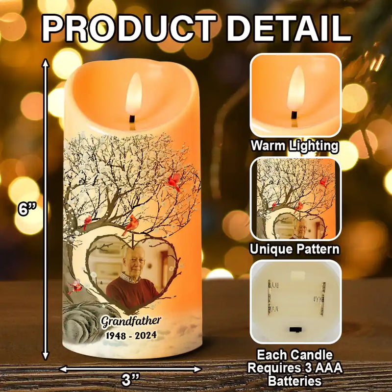 Memorial - Custom Photo Calendar The Day God Called You Home Memorial - Personalized Flameless LED Candle