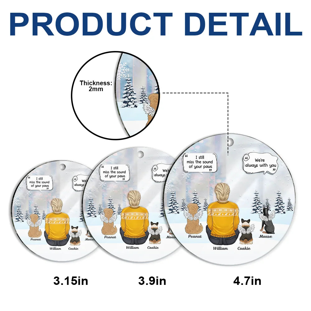 Memorial, Pet Lovers, Dog Lovers, Cat Lovers - I Miss You Memorial Dog Cat - Personalized Custom Shaped Mirror Ornament