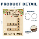 Family - Cards Of Christmas Past Family Crossword Scrabble - Personalized Card Keeper, Card Holder