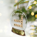 Family - There's Snow Place Like Home Family Crossword Scrabble - Personalized Custom Shaped Acrylic Ornament