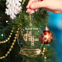 Family - There's Snow Place Like Home Family Crossword Scrabble - Personalized Custom Shaped Acrylic Ornament