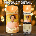 Memorial - Custom Photo Memorial Forever In Our Hearts - Personalized Flameless LED Candle