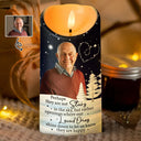 Memorial - Custom Photo The Brightest Star In The Sky Memorial Family - Personalized Flameless LED Candle