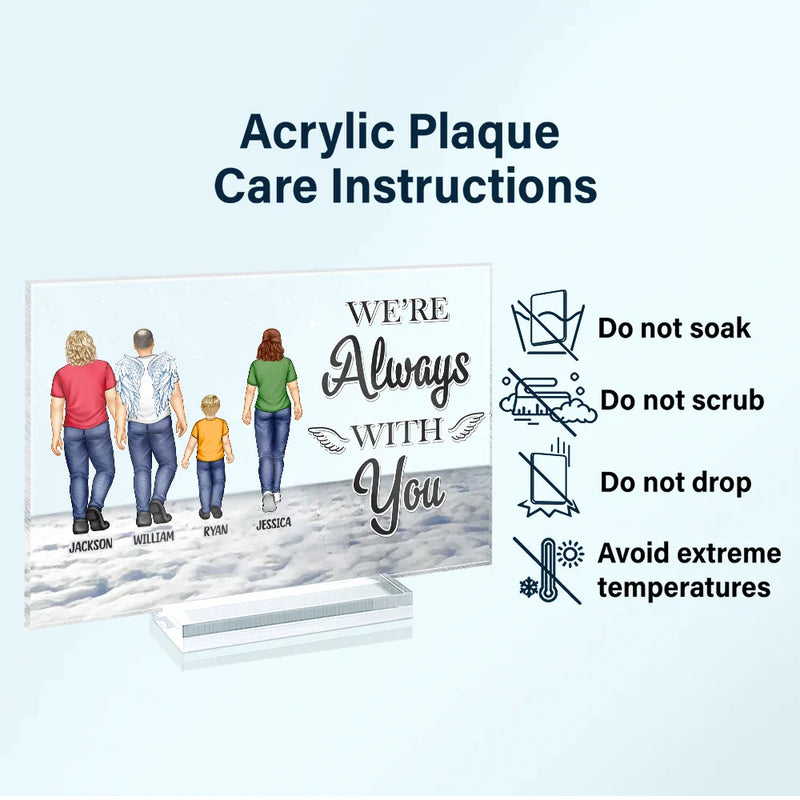 Memorial,Family,Sad - You Never Walk Alone - Personalized Horizontal Rectangle Acrylic Plaque