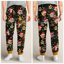 Family, Gift For Kids, Pet Lovers, Dog Lovers, Cat Lovers - Custom Photo Funny Family Pet Face Neon Light Style - Personalized Pajama Pants