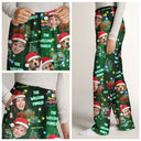 Family, Gift For Kids, Pet Lovers, Dog Lovers, Cat Lovers - Custom Photo Funny Family Pet Face Neon Light Style - Personalized Pajama Pants